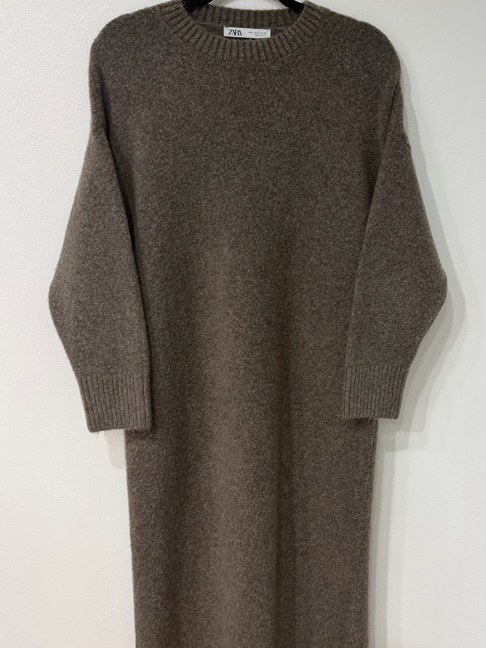 Zara Soft Knit Midi Sweater Dress - Size S